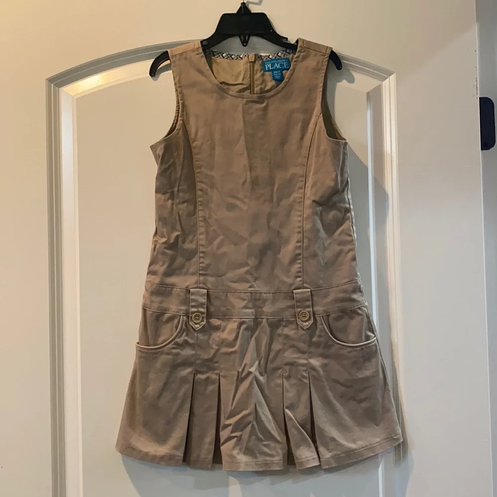 The Children’s Place Girls Stretchy Khaki Dress